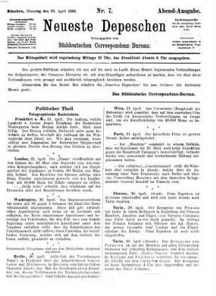 Süddeutscher Telegraph : Münchner Abendzeitung. 1868,4/6