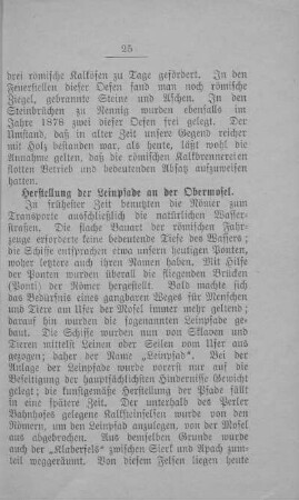 Herstellung der Leinpfade an der Obermosel.