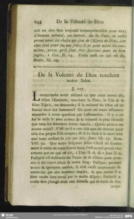 De la Volonté de Dieu touchant notre Salut