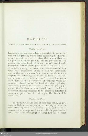 Chapter XXV Various Manipulations In Contact Printing - continued