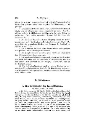 Ein Vorkämpfer der Jugendfürsorge : [Mitteilungen]