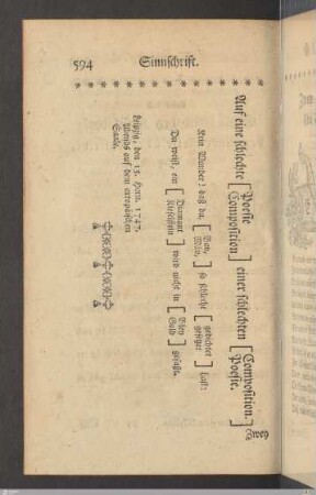 35. Ueber die schlechte Composition einer schlechten Poesie.