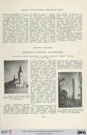 24: Kolegiata w Wieluniu i jej zniszczenie : (streszczenie referatu wygłoszonego na zebraniu naukowym Oddziału Łódzkiego w dniu 21.IV.1961 r.)