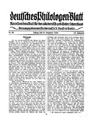 Schulzucht : (Schluß)