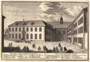 Georg Daniel Heumann: Wahre Abbildung der Stadt Göttingen (1747) - N. IX. Der Große und äußere Hof des Universitaets Collegii