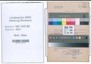 Entnazifizierung Viktor Buhl , geb. 21.01.1890 (Justizinspektor)