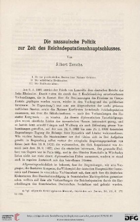 50: Die nassauische Politik zur Zeit des Reichsdeputationshauptschlusses