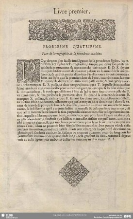 PROBLESME QUATRIESME. Plan de l'ortographie de la precedente machine.