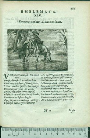 Emblemata. XLV. 't Komt uyt ons hert, al wat ons smert.