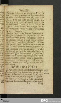Dominica Oculi.