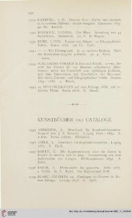 Kunstbücher und Cataloge (Nr. 2955 - 3000)