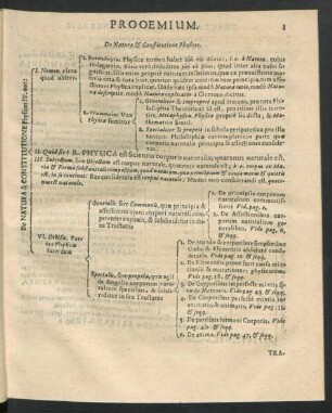 Prooemium. De Natura & Constitutione Physices.