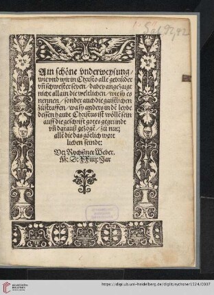 Utz Rychsner, Ain schoene vnderweysung