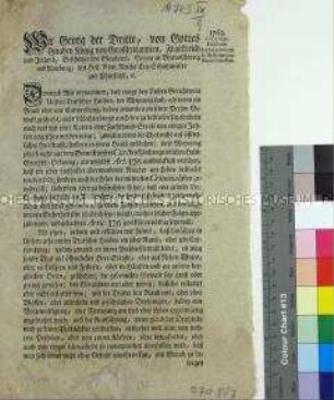 Verordnung von Georg III. König von Großbritannien und Kurfürst von Hannover über die Verhängung der Todesstrafe für Raub in Anwendung der Peinlichen Halsgerichtsordnung