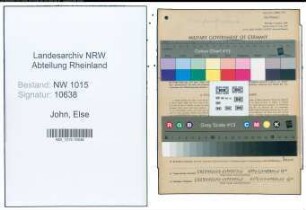 Entnazifizierung Else John , geb. 13.02.1907 (Schneider)