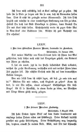 LXXIV. ? An den Obersten Aaron Burr, damals in London.