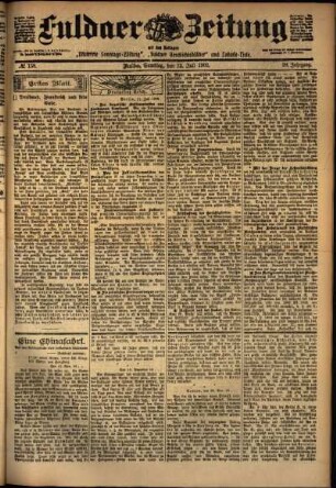 Erste Ausgabe vom Samstag, den 12. Juli 1902.