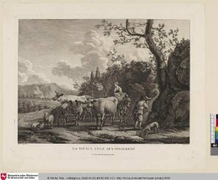 La source utile aux voyageurs [Der aus seinem Hute trinkende Hirt]