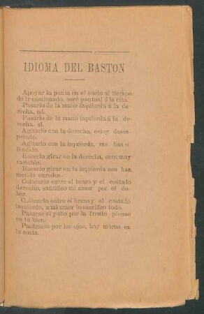 Idioma del bastón