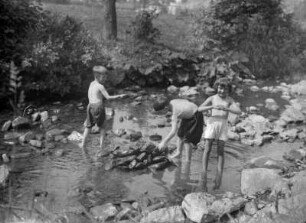 An der Preßnitz : li.: Werner Krauße - Enkel von Hermann Krauße