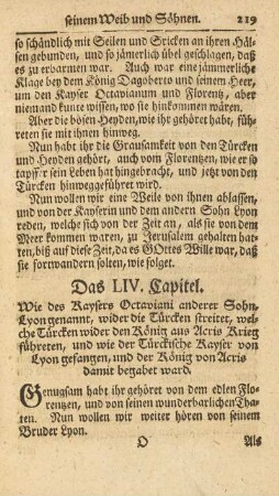 Das LIV. Capitel. Wie des Kaysers Octaviani anderer Sohn, ...