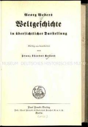 Georg Webers Weltgeschichte