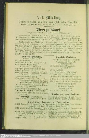 VII. Abteilung. Landgemeinden des Amtsgerichtsbezirks Burgstädt