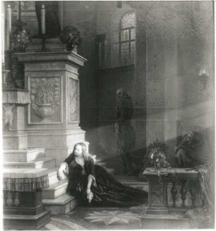 Am Altar, Öl auf Leinwand ; 1855