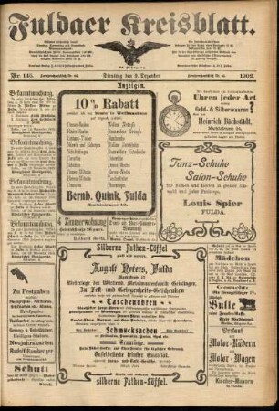 Zweite Ausgabe vom Dienstag, den 09. Dezember 1902.