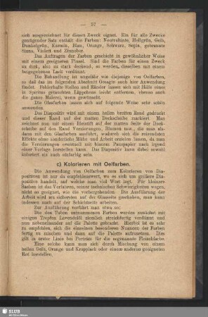 c) Kolorieren mit Oelfarben