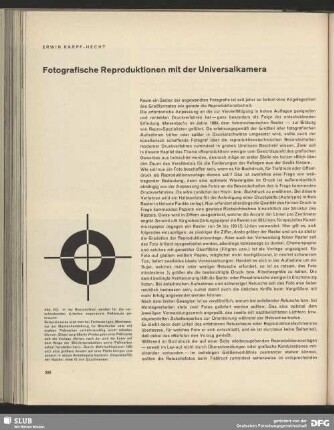 Fotografische Reproduktionen mit der Universalkamera