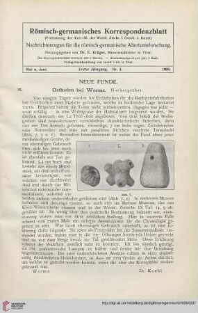 1: Osthofen bei Worms : Hockergräber