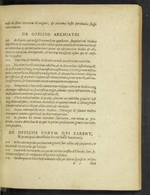 De Officiis Eorum Qui Parent, & praecipue de officio Ducis belli Secretarii.