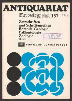 Nr. 157: Zeitschriften und Schriftenreihen