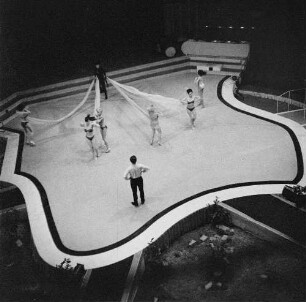 Ballettprobe für eine Varieté-Veranstaltung des Zirkus Aeros