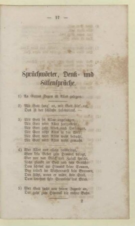 Sprüchwörter, Denk- und Sittensprüche