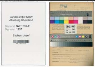 Entnazifizierung Josef Eschen , geb. 24.09.1921 (Angestellter)