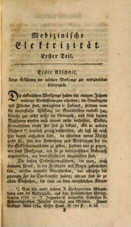 Medizinische Elektrizität
