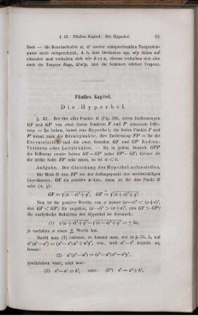 Fünftes Kapitel. Die Hyperbel.