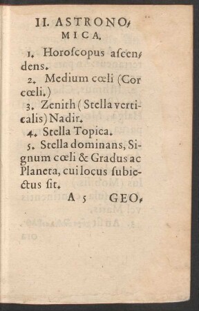 II. Astronomica.