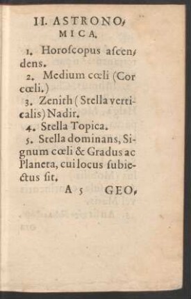 II. Astronomica.