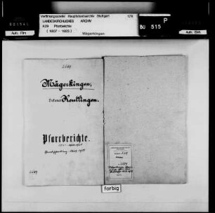 Mägerkingen: Pfarrberichte und Pfarrbeschreibungen