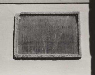 Inschriftplatte für den Kaufmann Johann Christian Gottfried Feilgenhauer