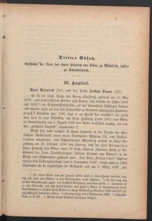 93. Kapitel. Hans Heinrich (318.) und sein Sohn Lothar Franz. (377.)