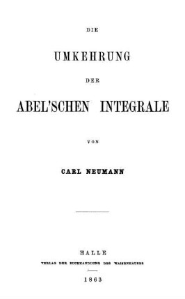 Die Umkehrung der Abel'schen Integrale