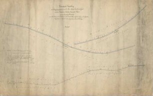 Geometrische Darstellung des Grenzzuges zwischen dem Großh. Bad. Markgr. Insultheimer Hofgute und Domainen- & Kirchen-Aerarischen Wiesen auf der Gemarkung Hockenheim