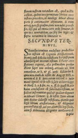 Secundus Terminus.