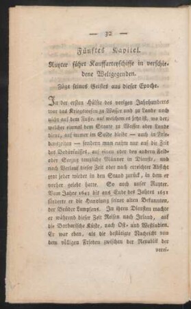 Fünftes Kapitel. Ruyter führt Kauffarteyschiffe in verschiedene Weltgegenden.