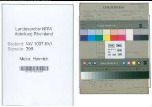 Entnazifizierung Heinrich Meier , geb. 04.04.1885 (Baustoffhaendler)