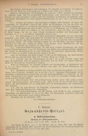 V. Abschnitt Gesundheits-Polizei
